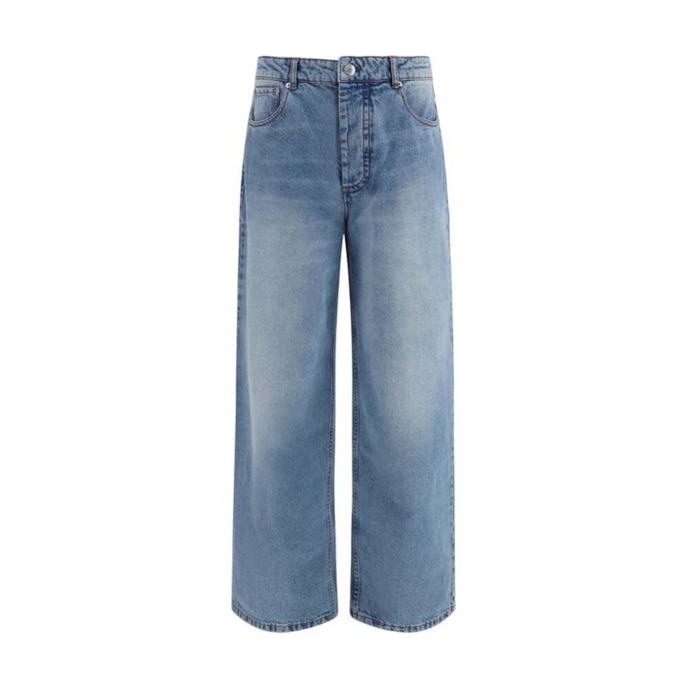 Ami Paris Men Cotton Wide-Leg Jeans
